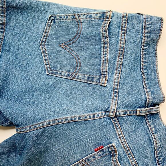 LEVI'S VINTAGE Mid Rise Light Wash Cotton Jean Shorts Women's Size 10 Medium - Picture 6 of 12